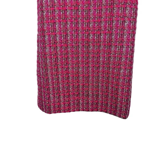 J. Crew Factory Womens Sleeveless Lined Pink Tweed Shift Dress Preppy Size 12 - Picture 11 of 13